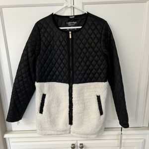 NWT Calvin Klein quilted black jacket women's size large